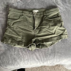 Army green shorts